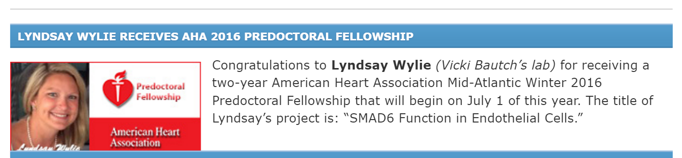 Lyndsay Wylie Predoc Fellowship